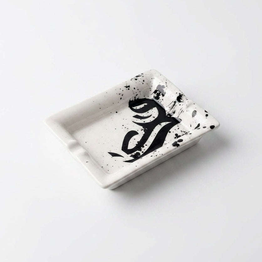 Small Inverted Arabic Calligraphy Ashtray With Splash