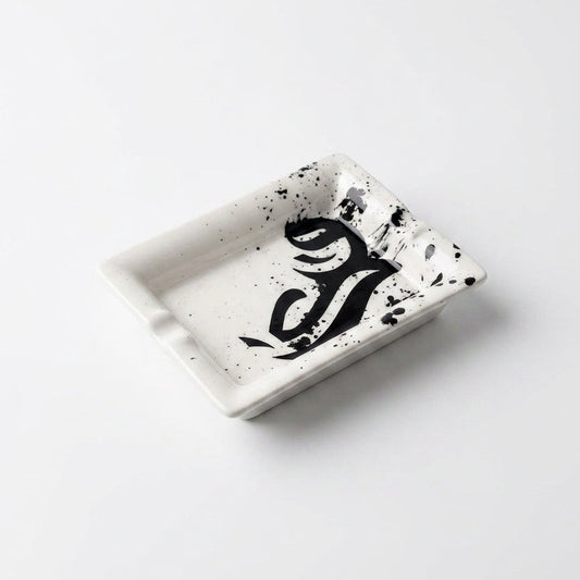 Small Inverted Arabic Calligraphy Ashtray With Splash