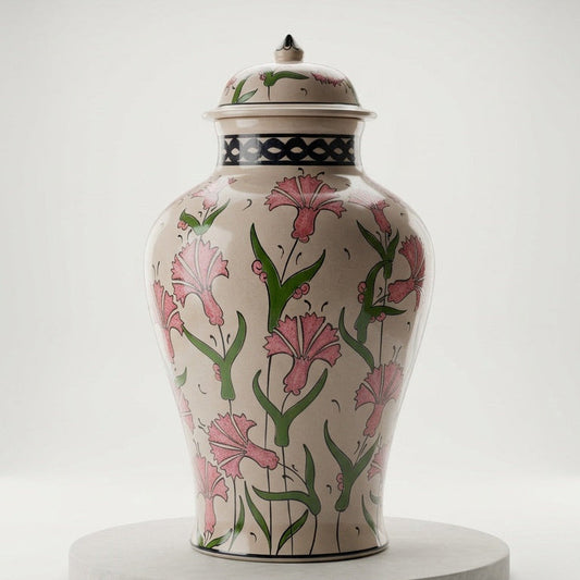 Iznik Ceramic Vase With Lid