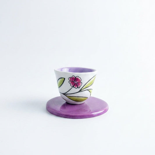 Sada Coffee Saucer Set Cups with Spring Flower Design