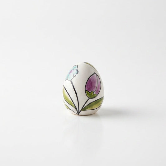 Small Spring Flower Ceramic Egg