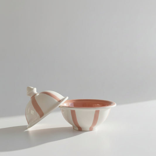 Stripes Ceramic Box With Lid