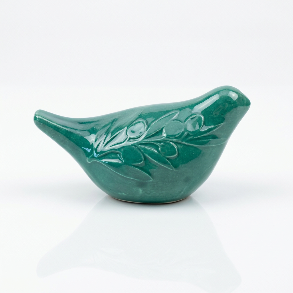 Set of 3 Doves with Olive Relief