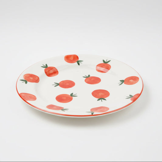 Orange Embellished Dinner Plate