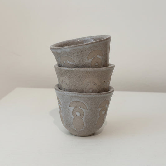 Set of 3 Textured Coffee Cups