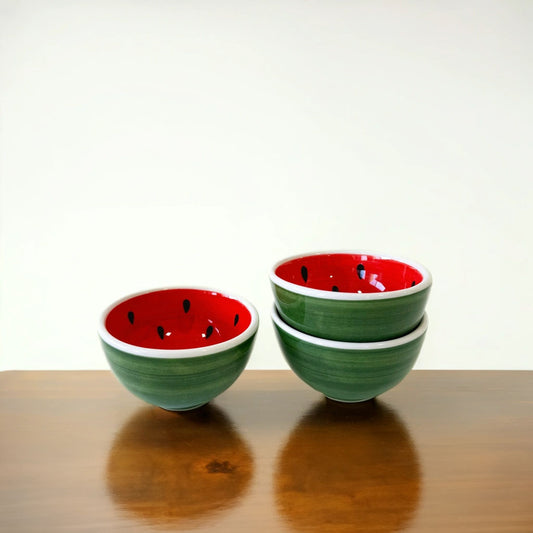 Set of 3 Mini Watermelon Nut Bowls