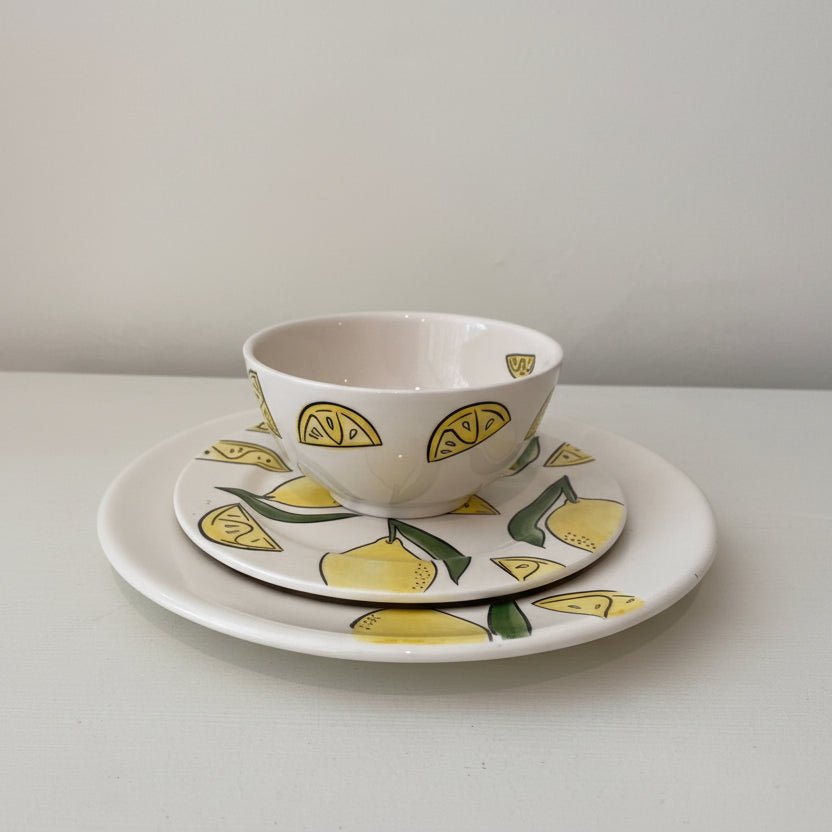 Set Of 3 Lemon Design