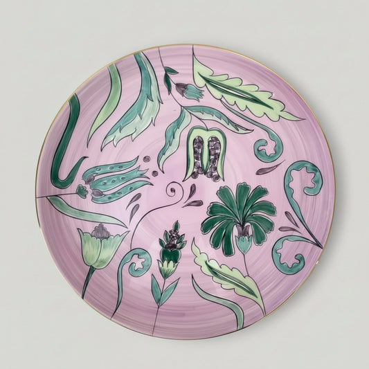 Iznik Luxury Plate With Gold Ring