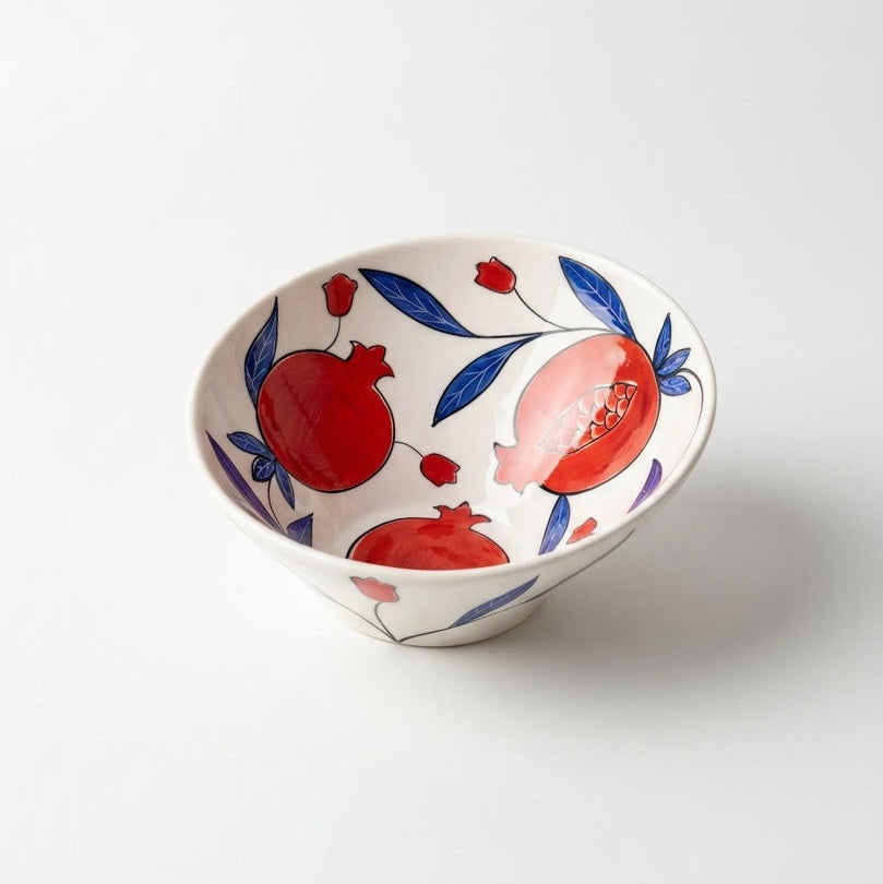 Pomegranate with Blue Leaves Dish