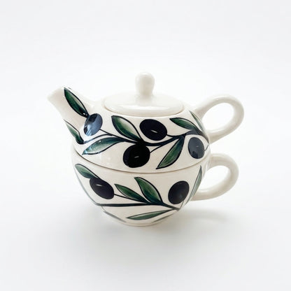 Olive Teapot & Cup Set