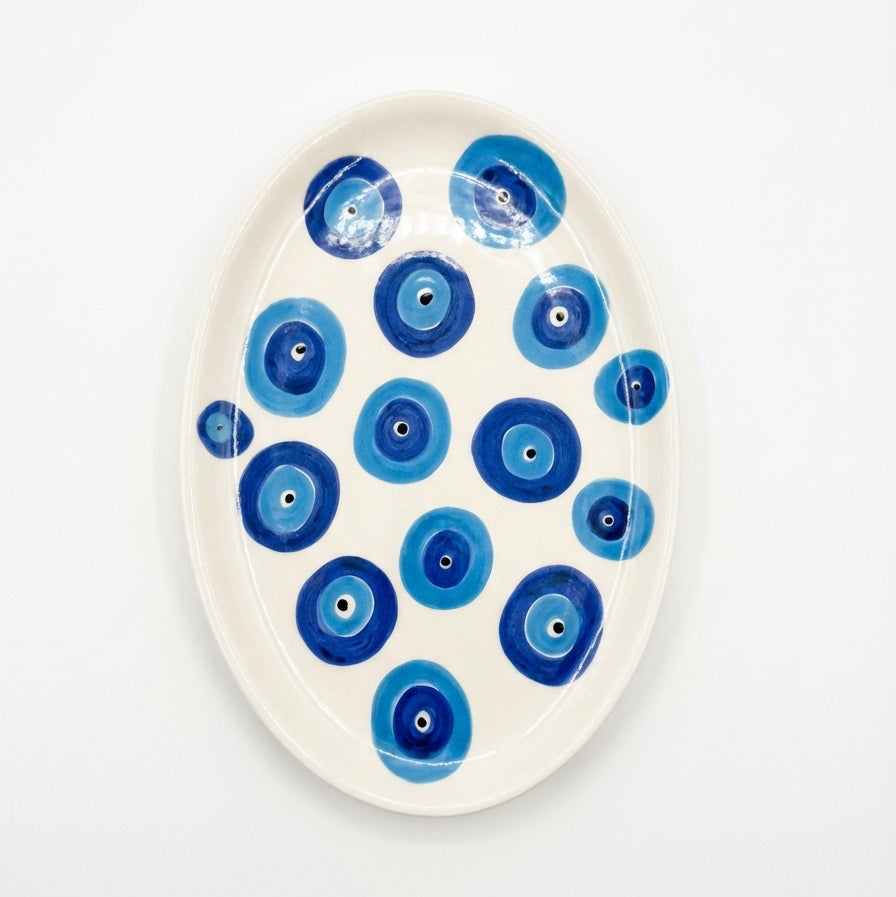 Oval Evil Eye Plate