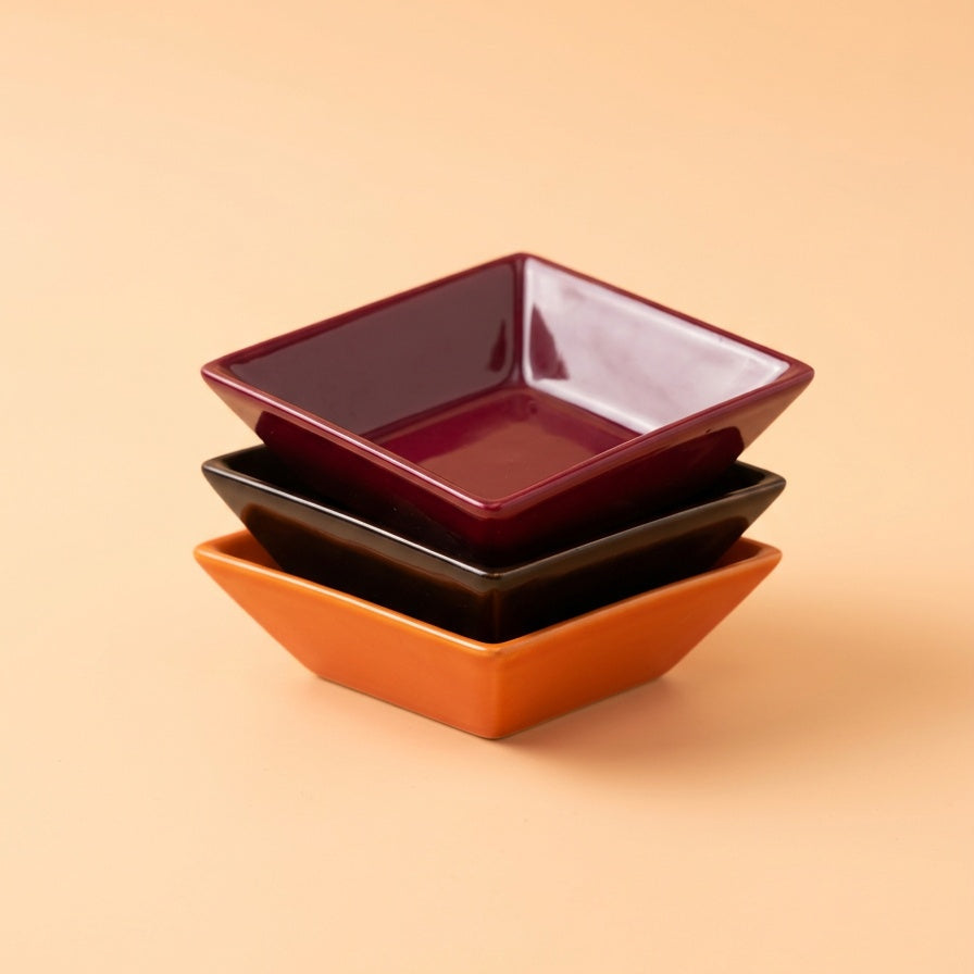 Small Square Accent Plates Set of 3